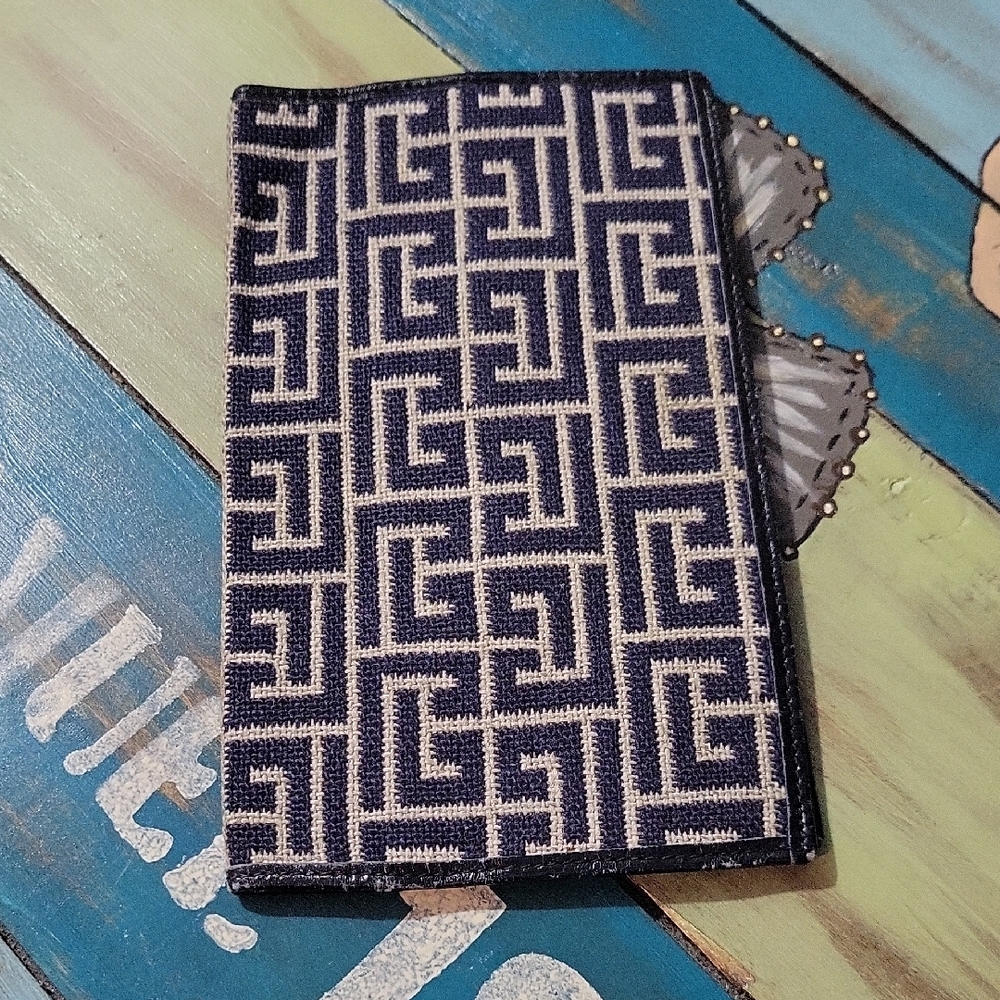 Pierre Balmain Vintage Navy and White Card Holder/passport Holder